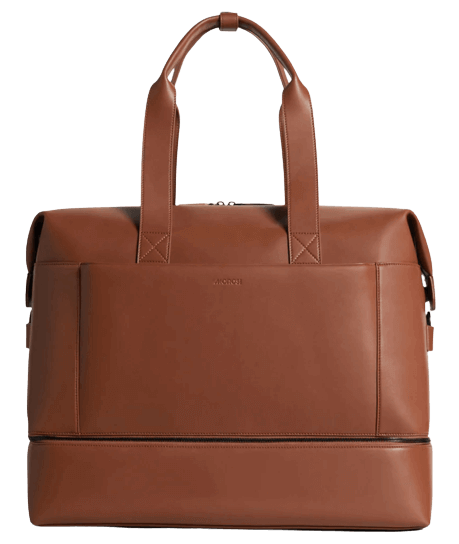 monos weekender bags with separate shoe compartments
