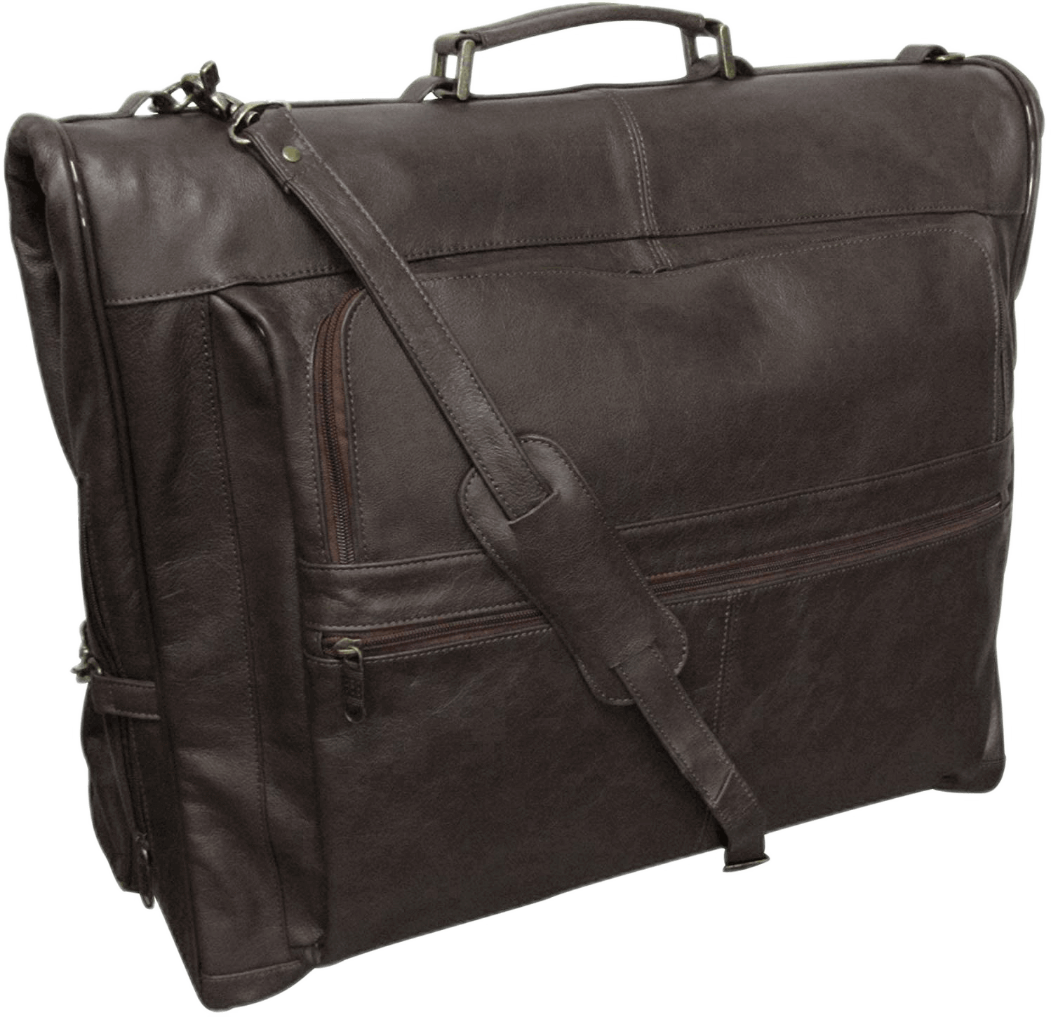 Amerileather Leather Three-suit Garment Bag