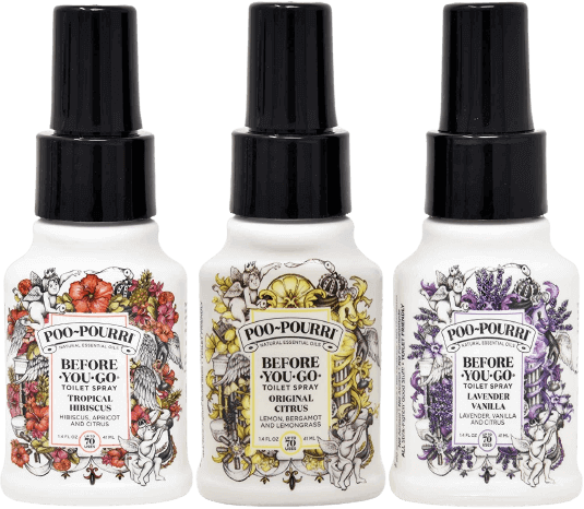 poo-pouri set, Citrus,Lavender Vanilla, and Tropical Hibiscus