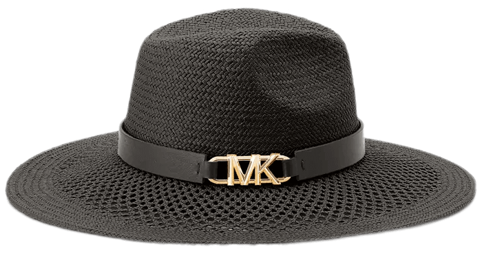 michael kors womens open weave straw fedora