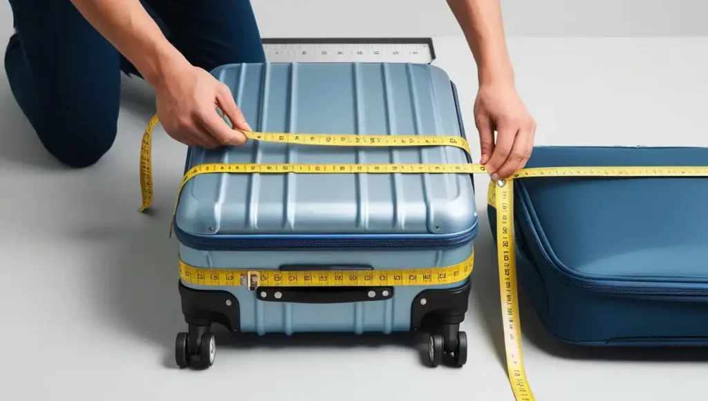 measuring luggage