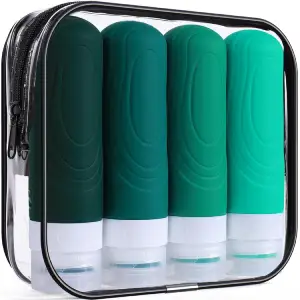 GLAMFIELDS Travel Bottles for Toiletries,