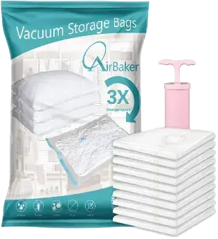 AirBaker 10 Pack (Small) Vacuum Storage Bags