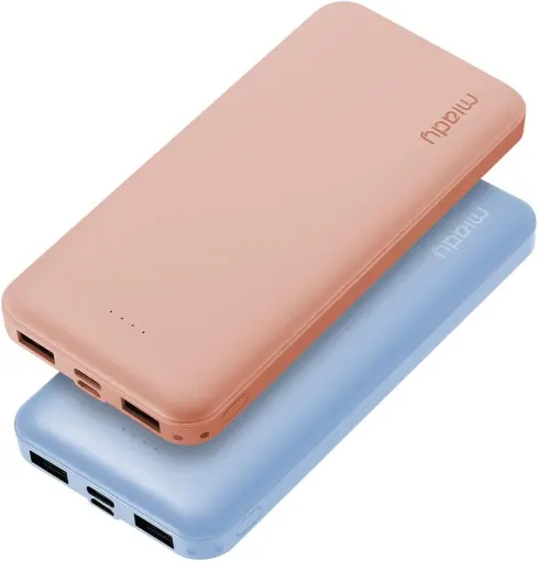 Miady 2-Pack 10000mAh Dual USB Portable Charger