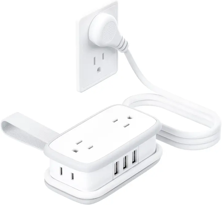 Travel Power Strip with USB Ports