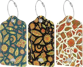 Rimilak 3 Pcs PU Leather Luggage Tags