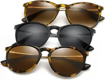 SUNGAIT Vintage Round Sunglasses