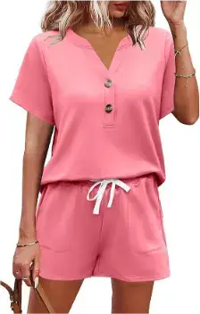 AKEWEI Womens Two Piece Outfits Summer Lounge Sets