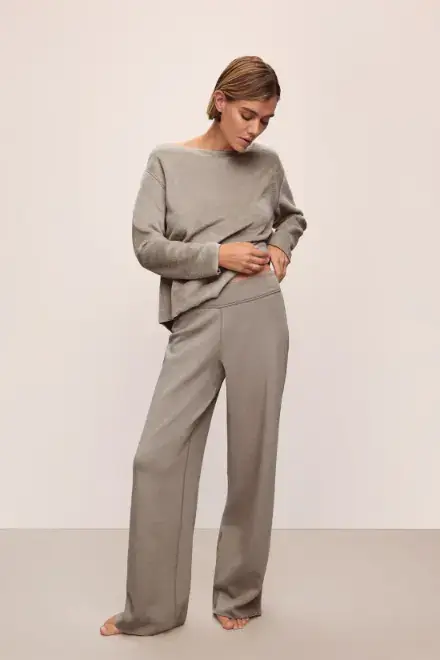 Eberjey Reversible Plush High Waist Pant