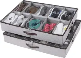 HOONEX Under Bed Shoe Storage Organizer