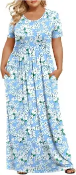 LONGYUAN Women's Plus Size Maxi Dresses