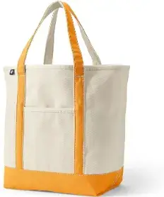 Lands' End Open Top Canvas Tote Bag
