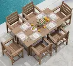 SERWALL 7-Piece Patio Outdoor Table & Chairs