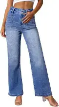 Sidefeel Women's Wide Leg Jeans