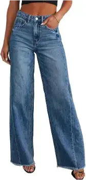 Sidefeel Women's Wide Leg Jeans High Waisted Strechy