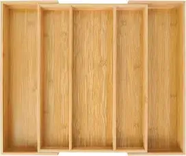 Utoplike Bamboo Expandable Kitchen Drawer