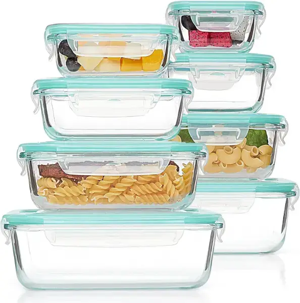 Vtopmart 8 Pack Glass Food Storage Containers