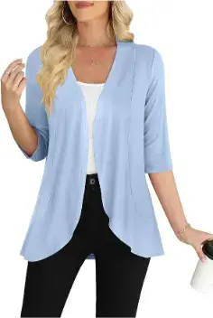 Yincro Casual 3:4 Sleeve Cardigan