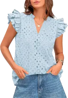 BTFBM Women Summer Eyelet Tops