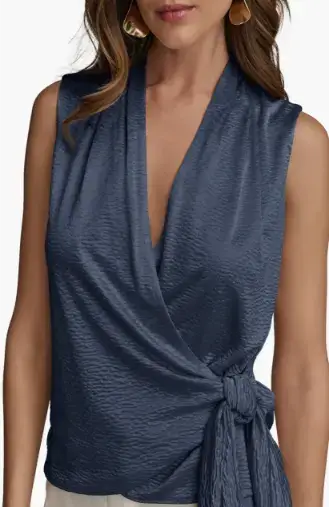 Donna Karen Wrap Top