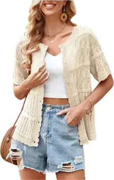 ECOWISH Summer Crochet Cardigans