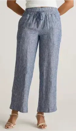 European Linen Wide Leg Pants