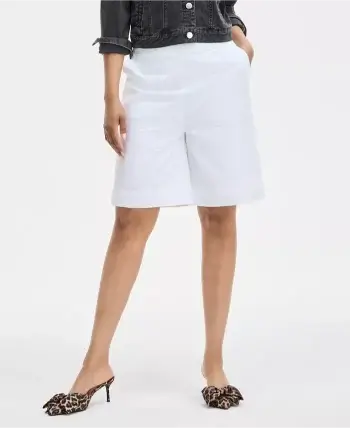 Macys Women's Linen-Blend Pull-On Shorts