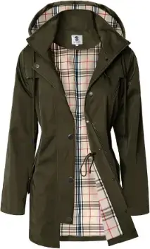 SaphiRose Women's Long Hooded Rain Jacket