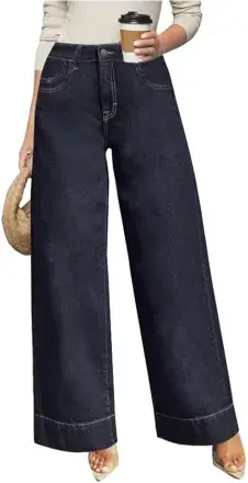 TTFIFENG Women's Wide Leg Jeans