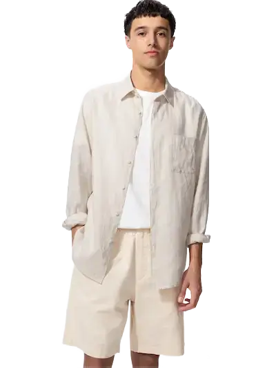 Uniqlo- Premium Linen Long-Sleeve Shirt