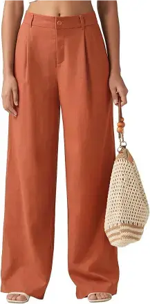 Willit Women's Linen Pants Wide Leg Work Dress Pants