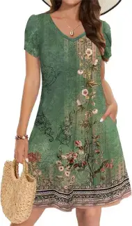 Zeagoo Womens Summer A-Line Dress