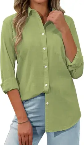 siliteelon Womens Button Down Shirt