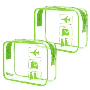 wandf TSA Approved Clear Travel Toiletry Bag