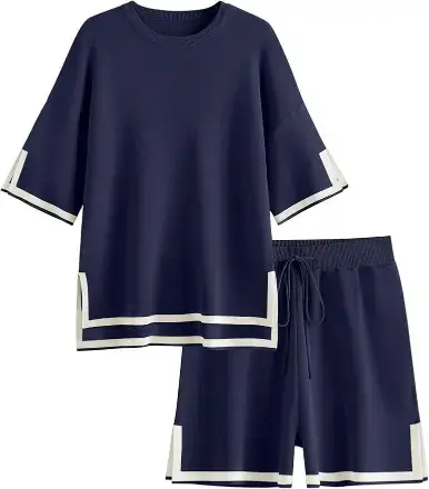 LILLUSORY Summer Short Sets for Women Two Piece Matching Lounge