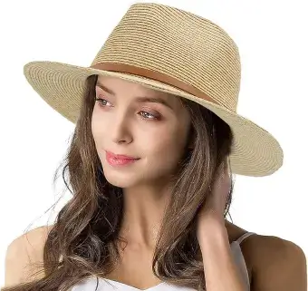 Panama Hat Sun Hats for Women Raffia hat Beach Hats Wide Brim Straw Hat