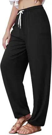 QIANXIZHAN Women's Harem Pants, Hippie Palazzo Pants Boho Joggers Yoga Clothes with