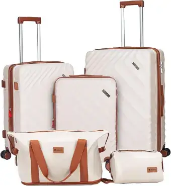 Rosamo 5 piece Luggage Set Expandable Suitcase