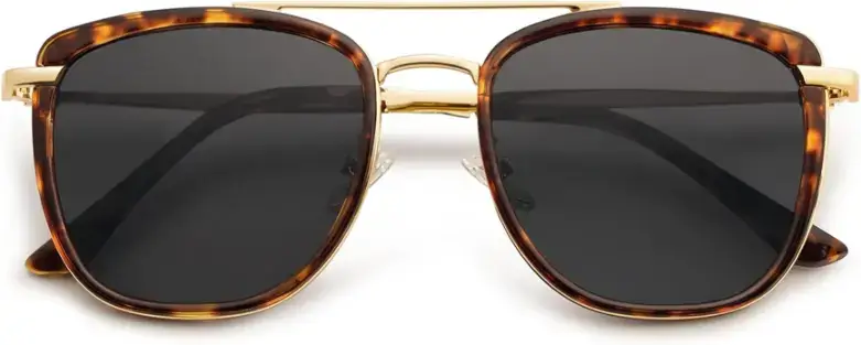 SOJOS Retro Aviator Square Polarized Sunglasses For