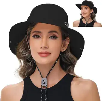 Sun Hats for Women UV Protection Fishing Hat Wide Brim Safari Hats 2 in 1 Zip-Off Sun Visor Hats UPF 50+