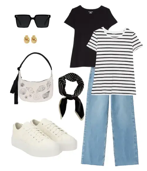 Wide Leg Jeans for Travel Outfit 3, style Wide Leg Jeans for Travel