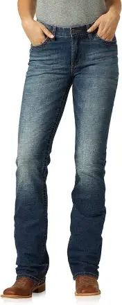Wrangler Women’s Willow Mid Rise Performance Waist Boot Cut Riding Jean