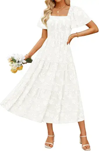 ZESICA Women‘s Summer Boho Floral Midi Dress Amazon summer dresses