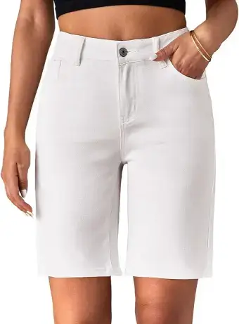 luvamia Bermuda Jean Shorts