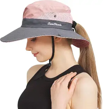 NPQQUAN Ponytail Sun Bucket