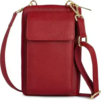 BULL GUARD Crossbody Leather Wallet Phone Purse