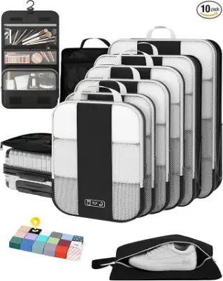 OlarHike 10-Piece Compression Packing Cubes