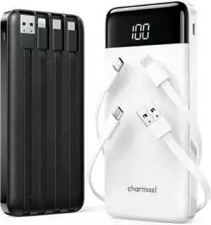 charmast Portable Chargers with Built in Cables, Travel Tech Essentials