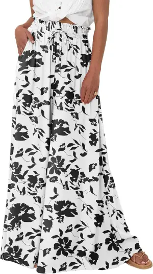 BTFBM Women Casual High Waist Wide