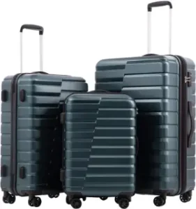 COOLIFE Suitcase PC ABS 3 Piece Set